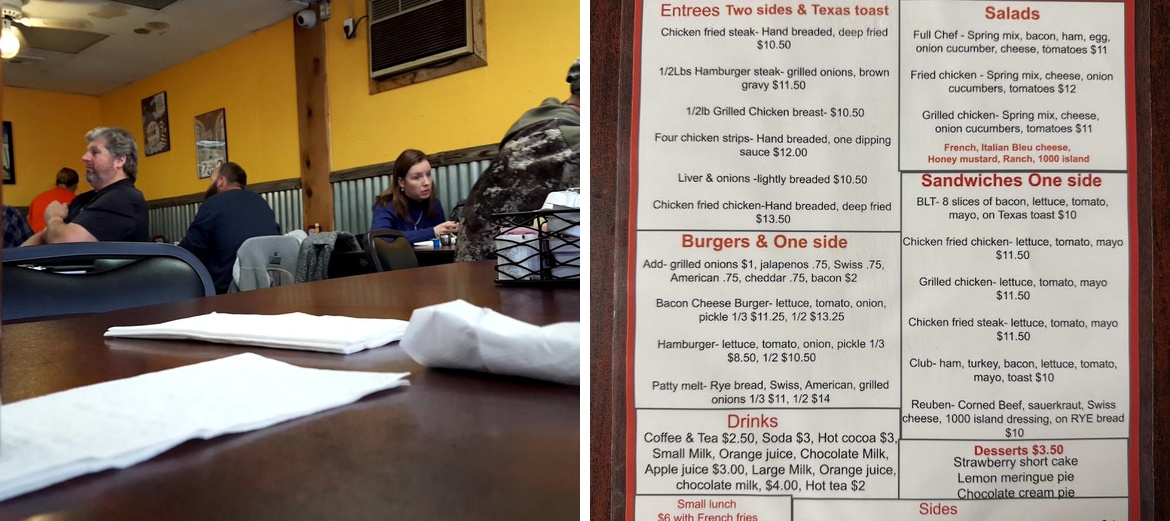 Simone's Cafe Menu