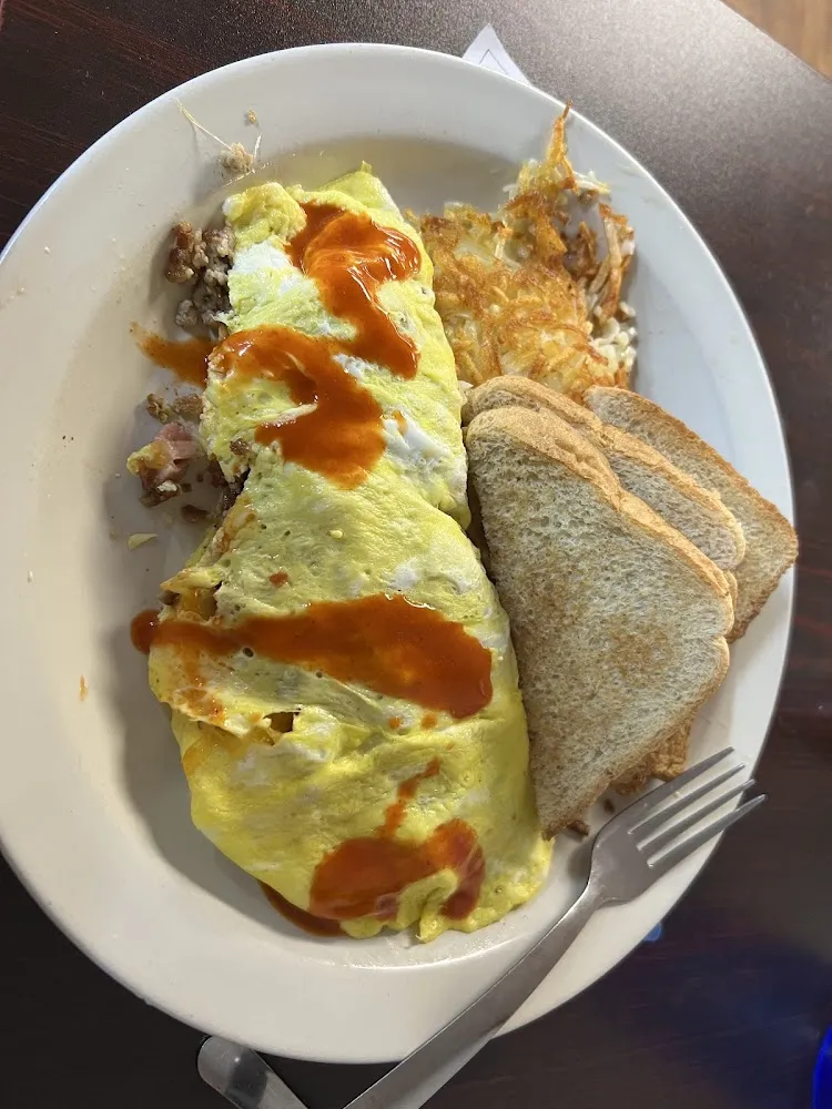 Hash Browns Toast & Eggs